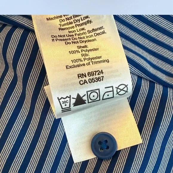 Blue Striped Polo Shirt - Picture 4 of 4